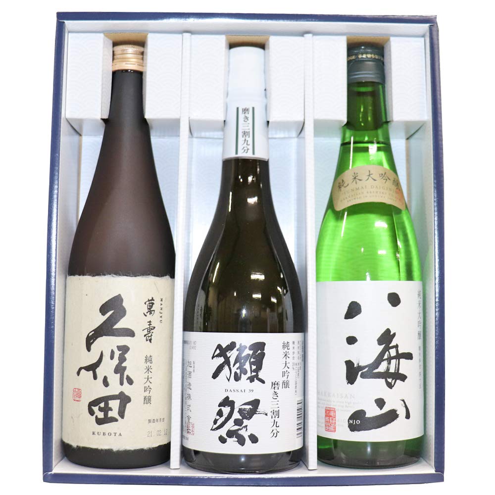 Amazon.co.jp: 銘酒 飲み比べセット 720ml×3本 久保田 萬寿 純米大吟醸
